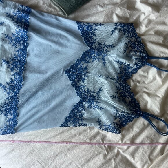Wacoal babydoll negligee / Lace Slip Dress / CHEMISE in S - Picture 4 of 6